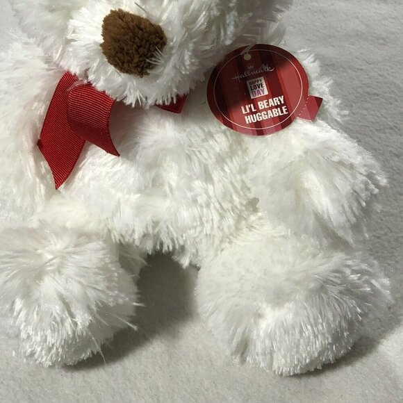 Hallmark Beary Huggable Bear Plush Soft Toy Valentine Love Red Bow Hug Cuddle - Picture 6 of 10